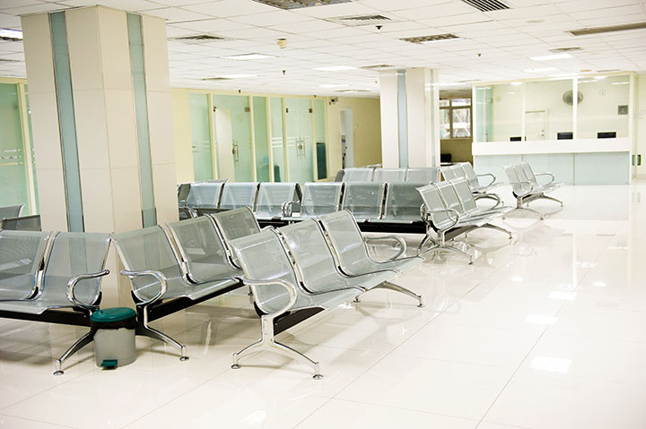 Empty Hospital Waiting Room